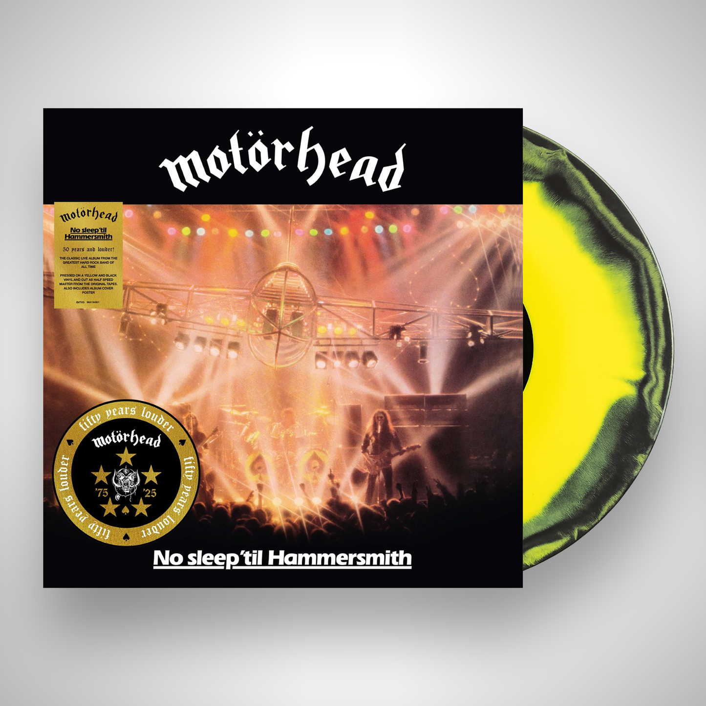 No Sleep 'Til Hammersmith Live - Yellow & Black Splatter