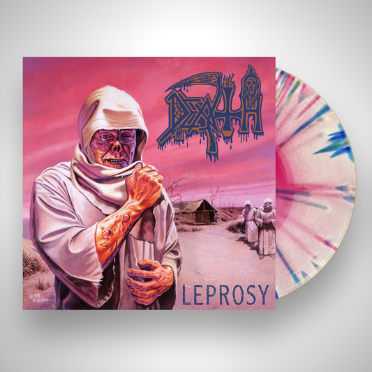 Leprosy - Pink & Bone & Blue & Gold Splatter