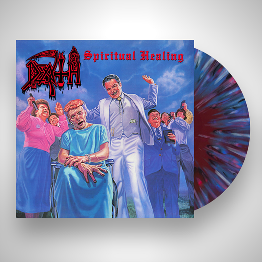 Spiritual Healing - Red & Cyan Blue & Black Splatter
