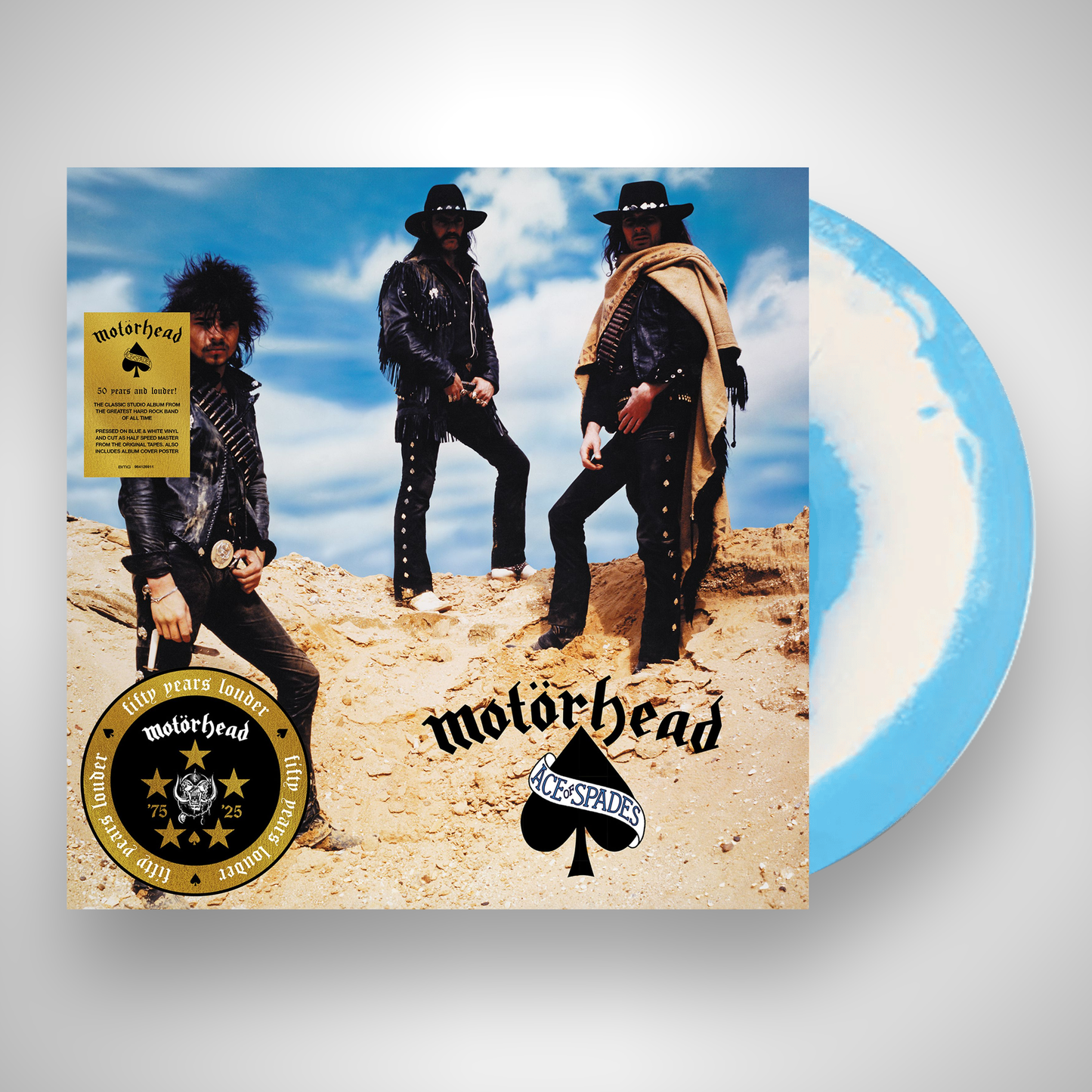 Ace of Spades - Blue & White Splatter