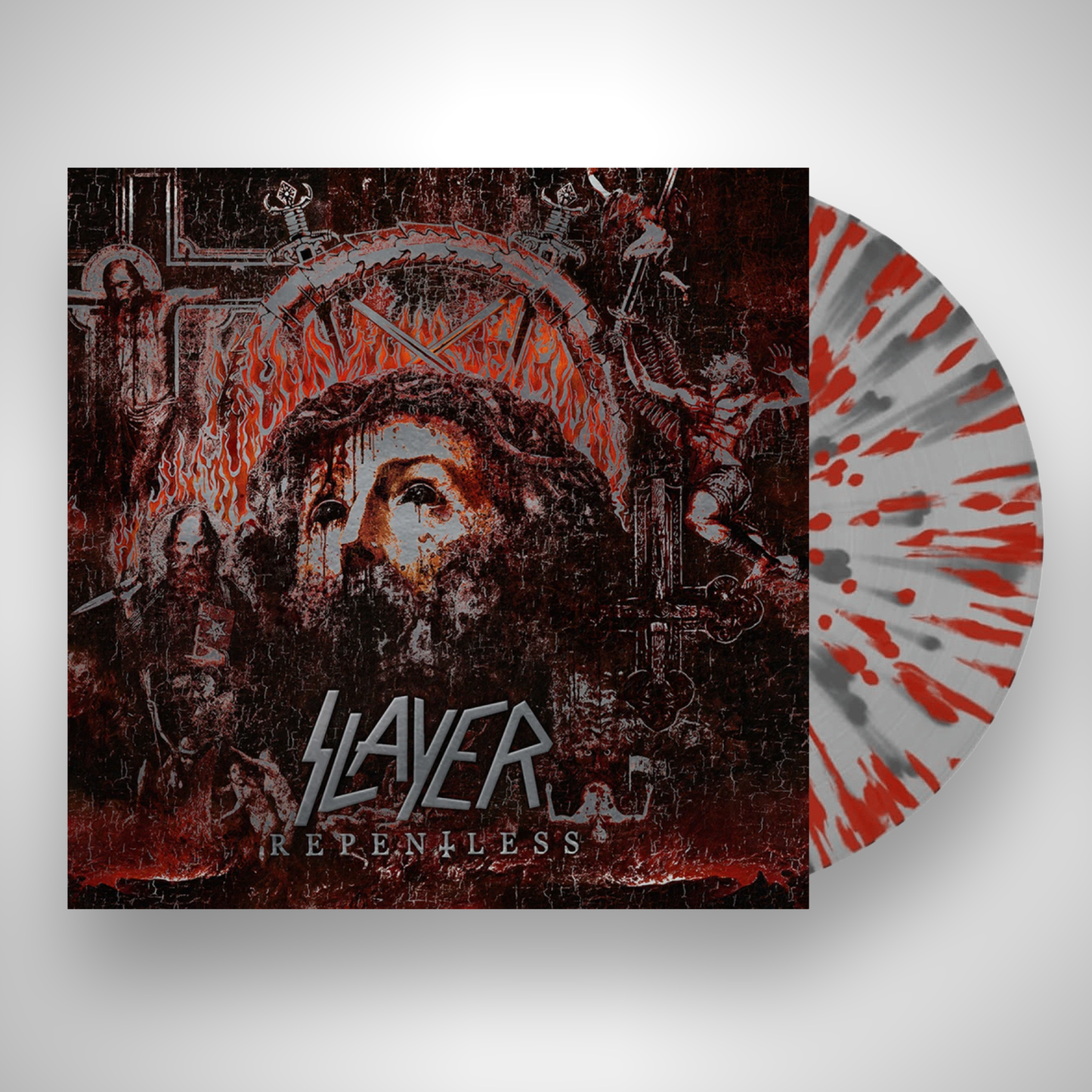 Repentless - Clear Silver & Red Splatter
